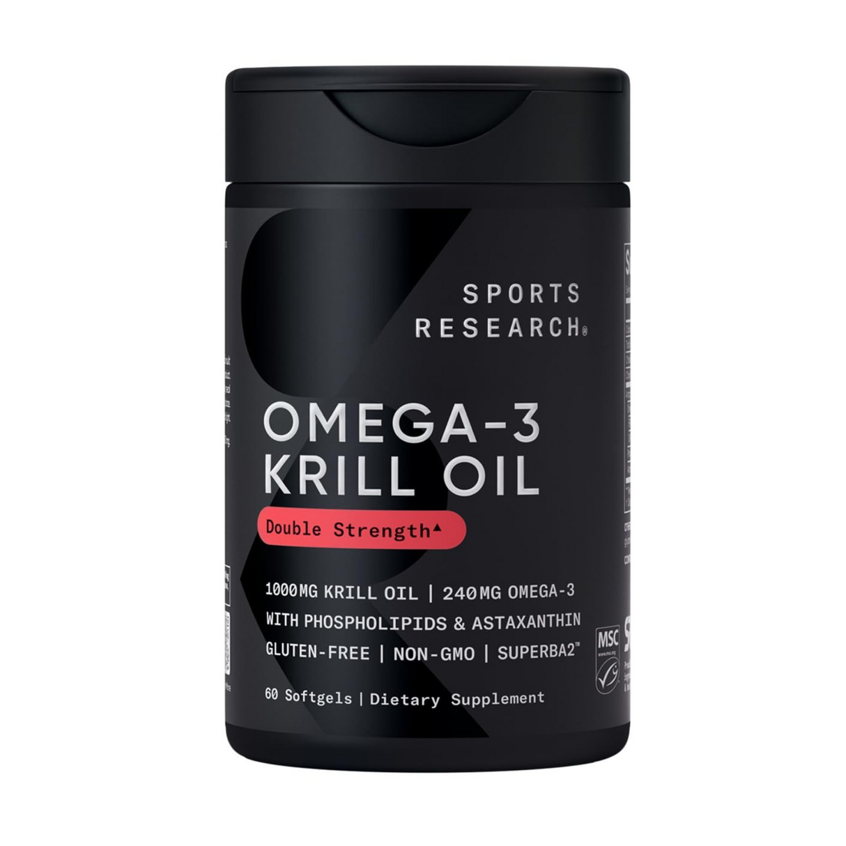 Sports Research Antarctic Krill Oil (Unflavored) – 60 Softgels