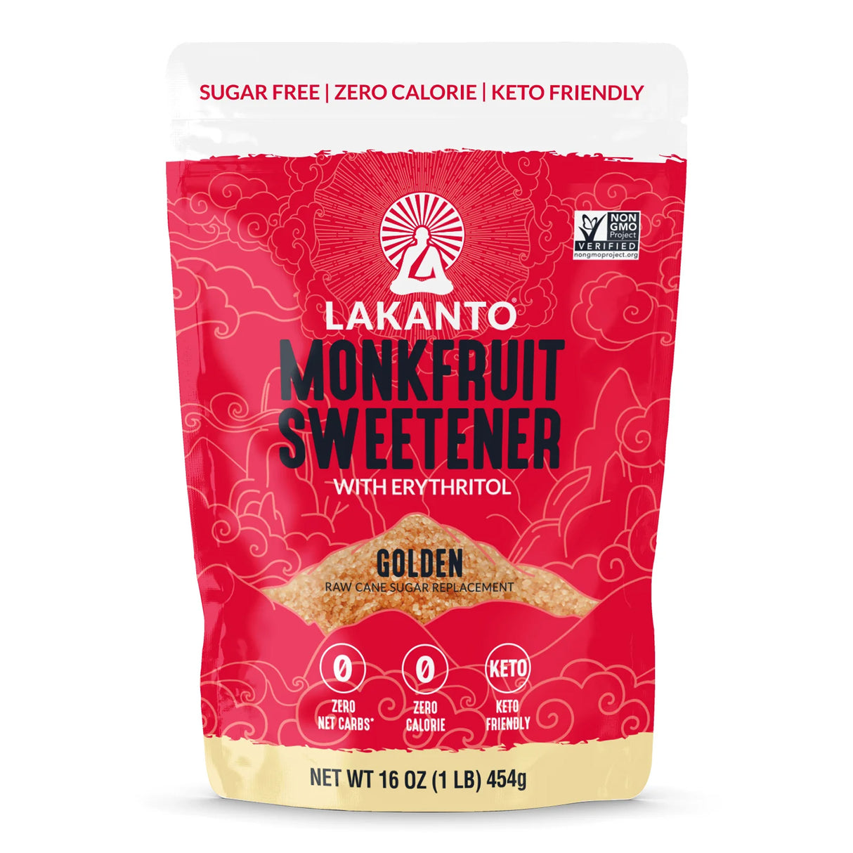 LAKANTO GOLDEN MONKFRUIT AND ERYTHRITOL SWEETENER - RAW CANE SUGAR REPLACEMENT