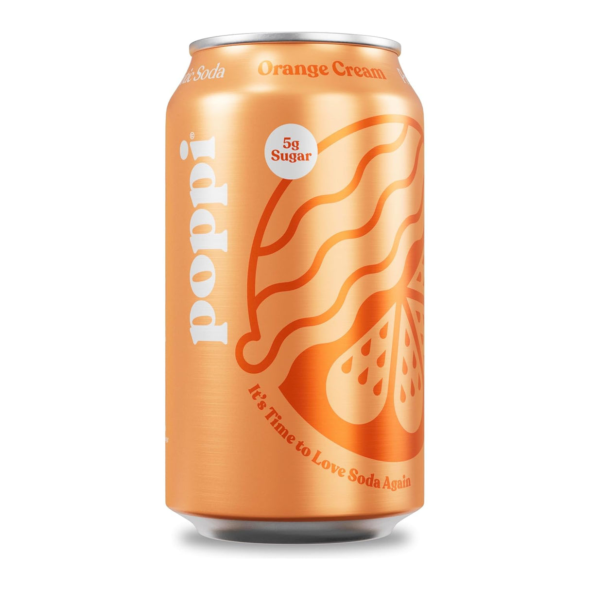 Poppi Orange Cream Prebiotic Soda (355ml)