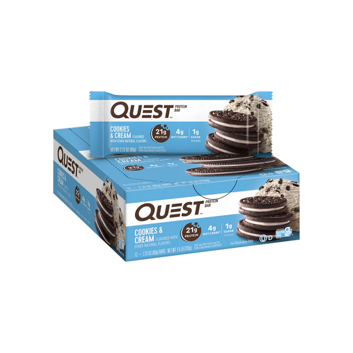 Quest Cookies & Cream Protein Bar - Klouds