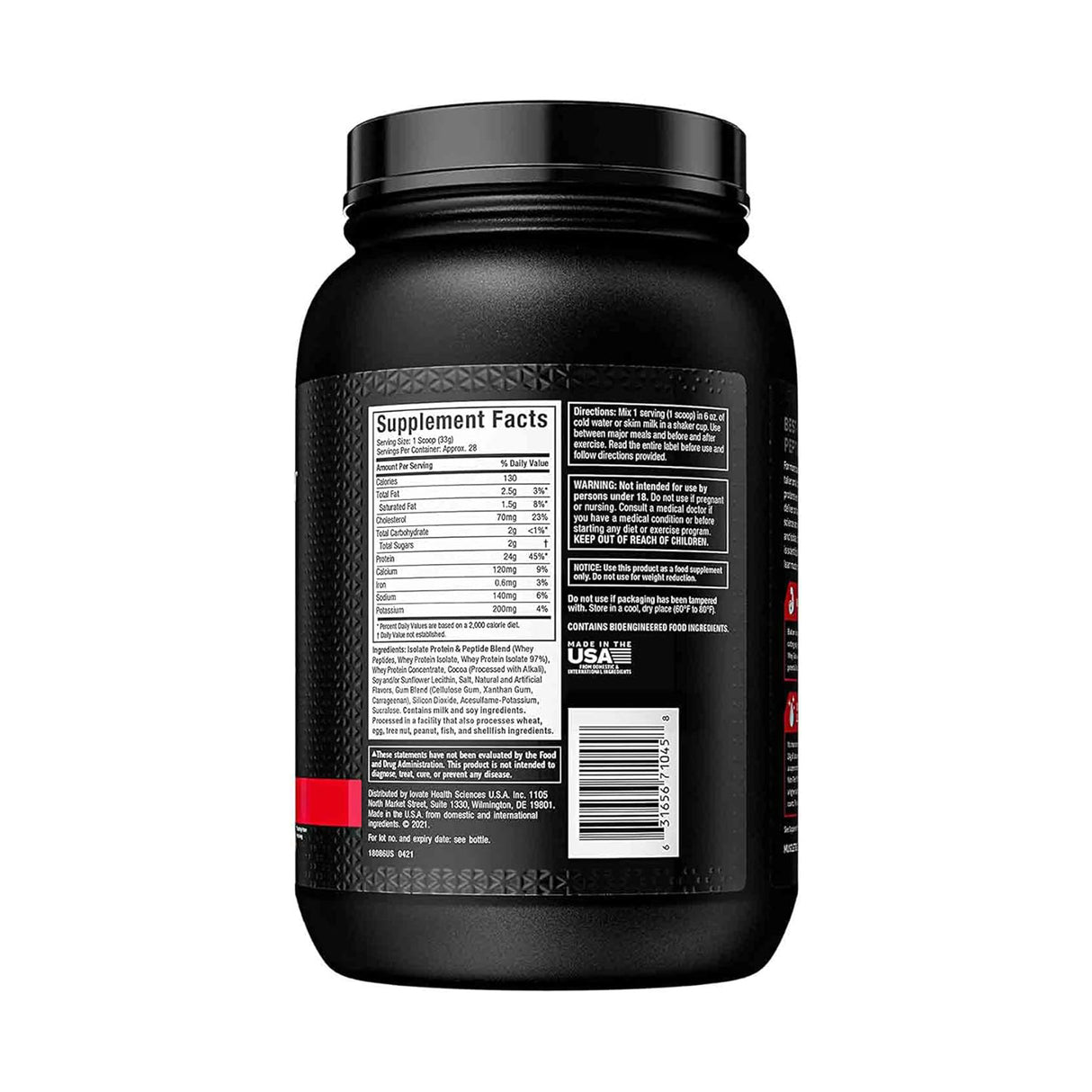 MuscleTech Nitro Tech 100% Whey Gold Double Rich Chocolate 2.01lbs (910g)