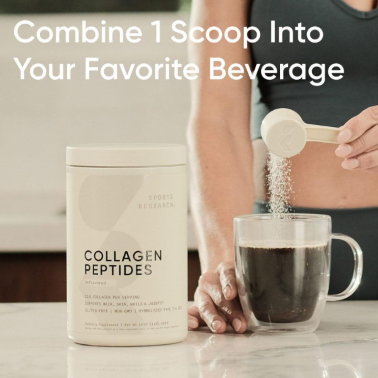 Sports Research Collagen Peptides Unflavored 10 Servings