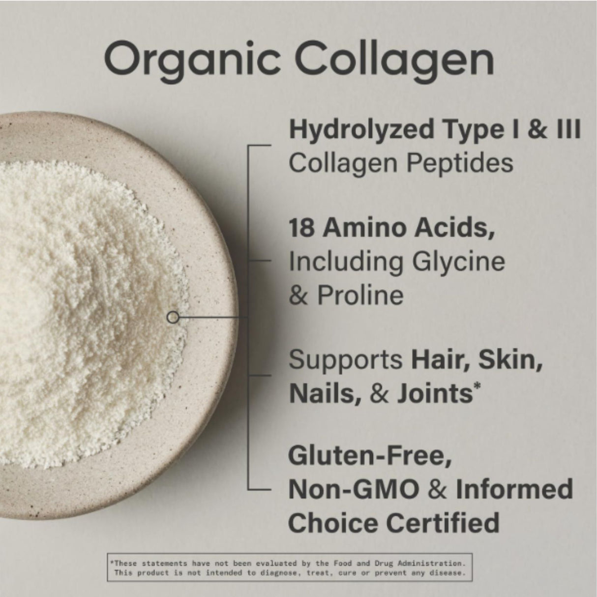 Sports Research Organic Collagen Peptides – Unflavored (30 Servings)