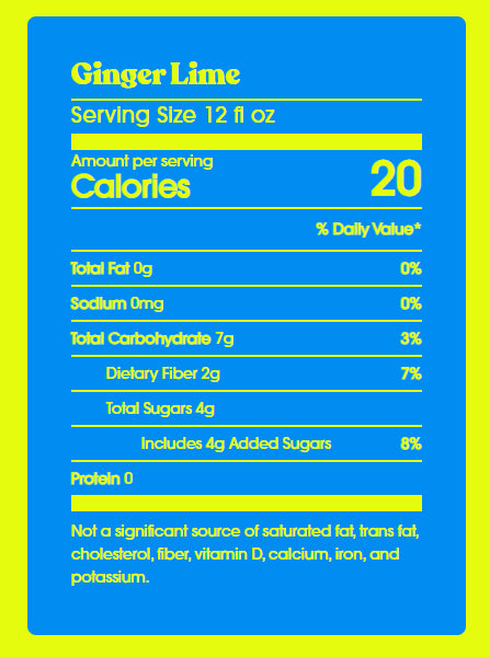 Poppi Ginger Lime Prebiotic Soda (355ml)