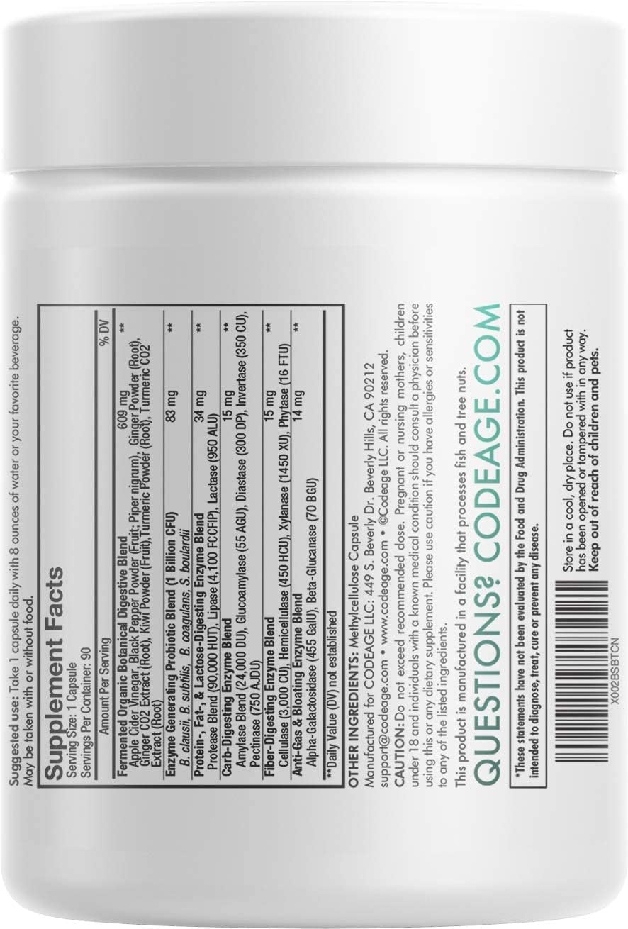 Codeage Fermented Digestive Enzymes+ 90 Vegetable Capsules