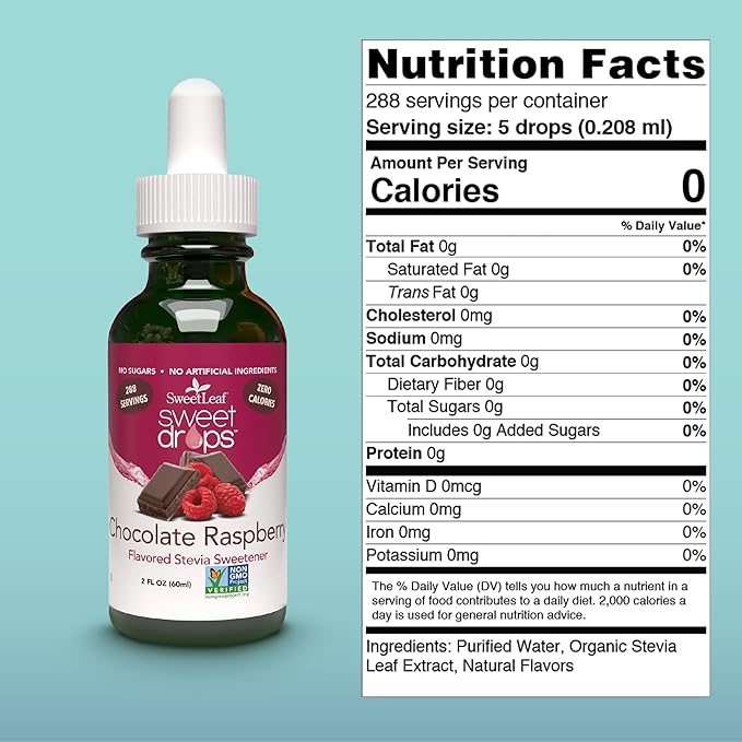 Sweet Leaf Chocolate Raspberry Stevia Drops 2 oz