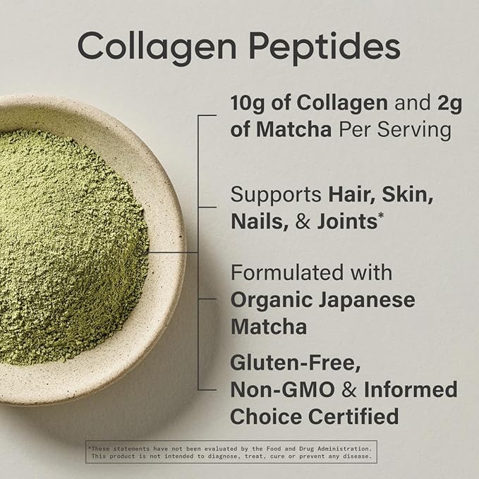 Sports Research Collagen Peptides – Matcha (288g)