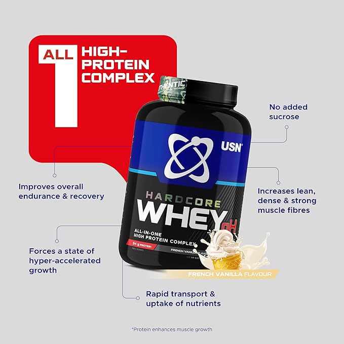 USN Hardcore Whey GH Vanilla 1.8 kg