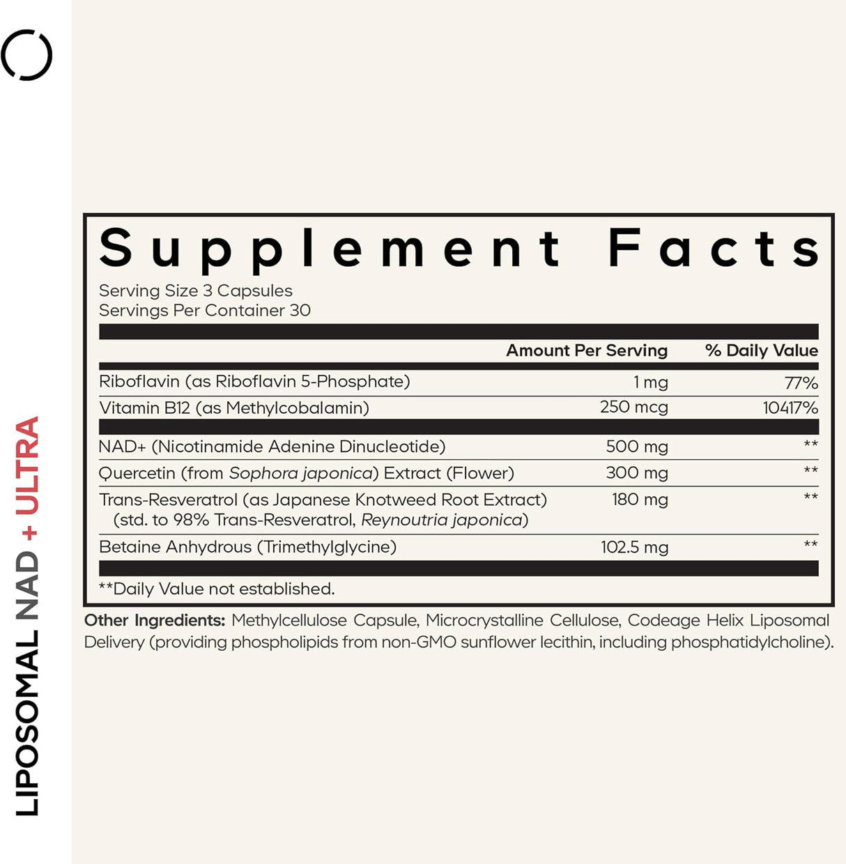 Codeag Liposomal NAD+ ULTRA 90 Vegetable Capsules