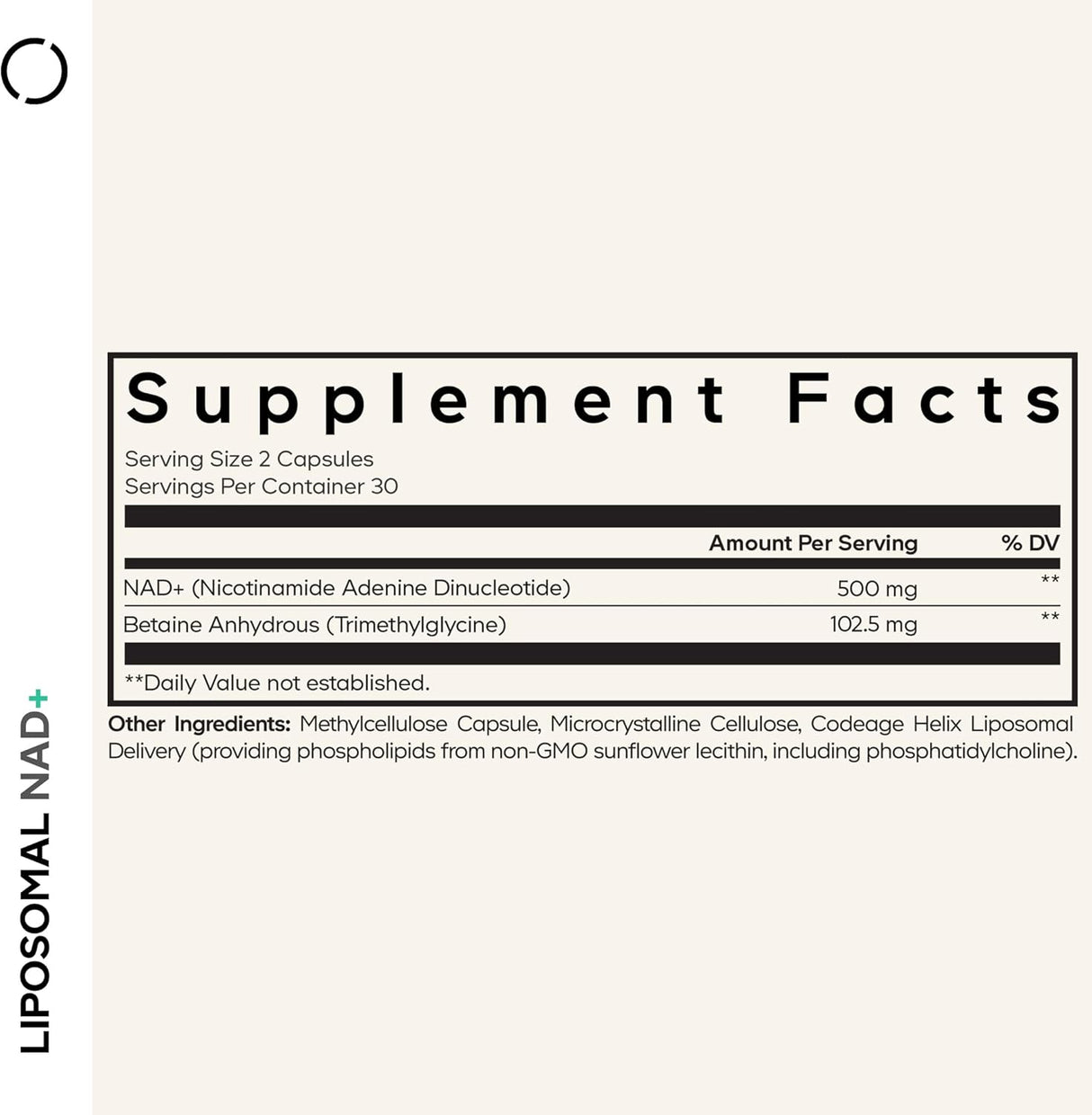 Codeage, Eternal Liposomal NAD+ 60 Vegetable Capsules