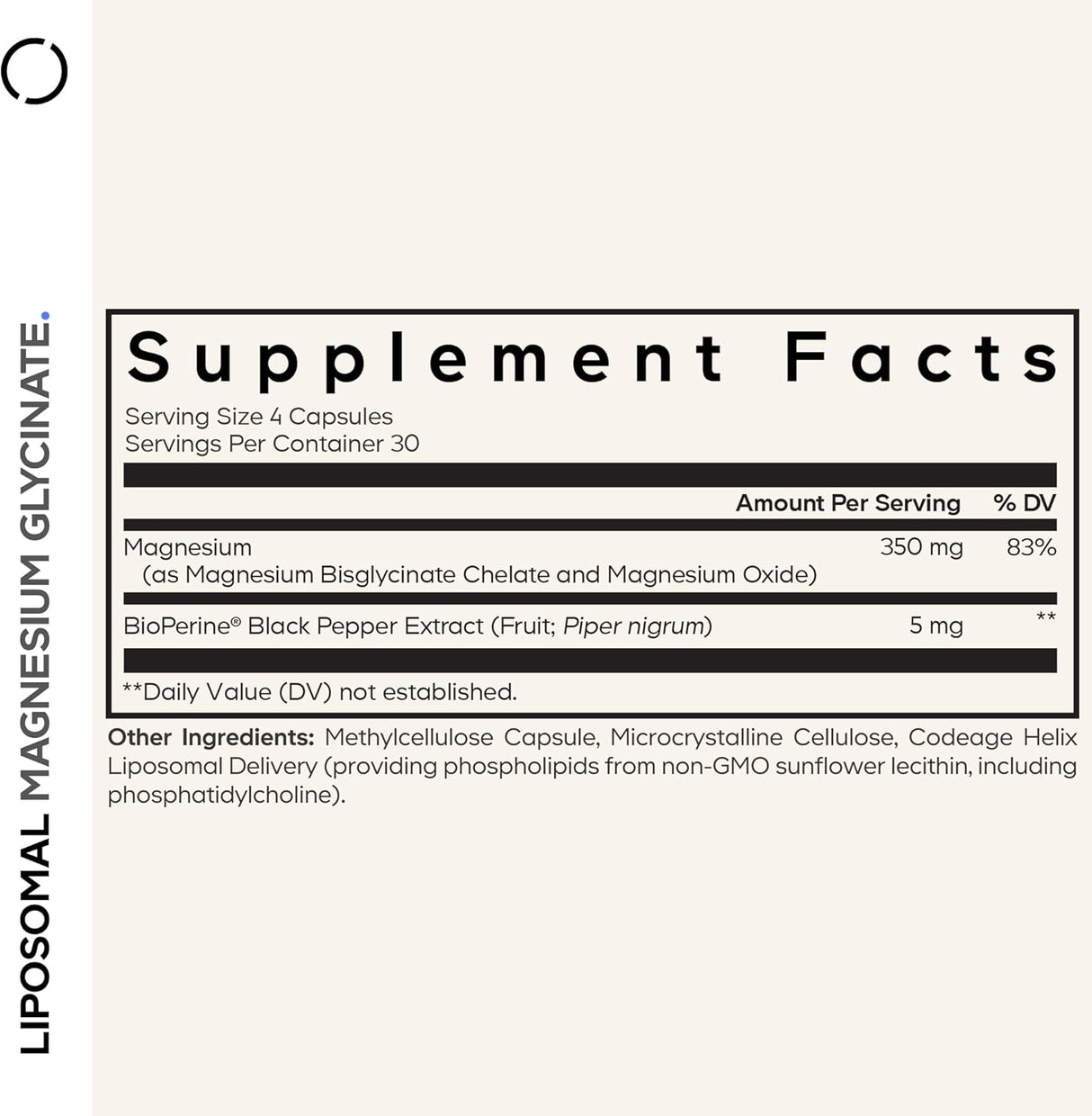 Codeage Liposomal Magnesium Glycinate 120 Capsules