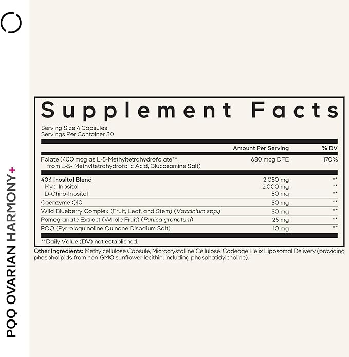 Codeage PQQ Ovarian Harmony+ 120 Vegetable Capsules