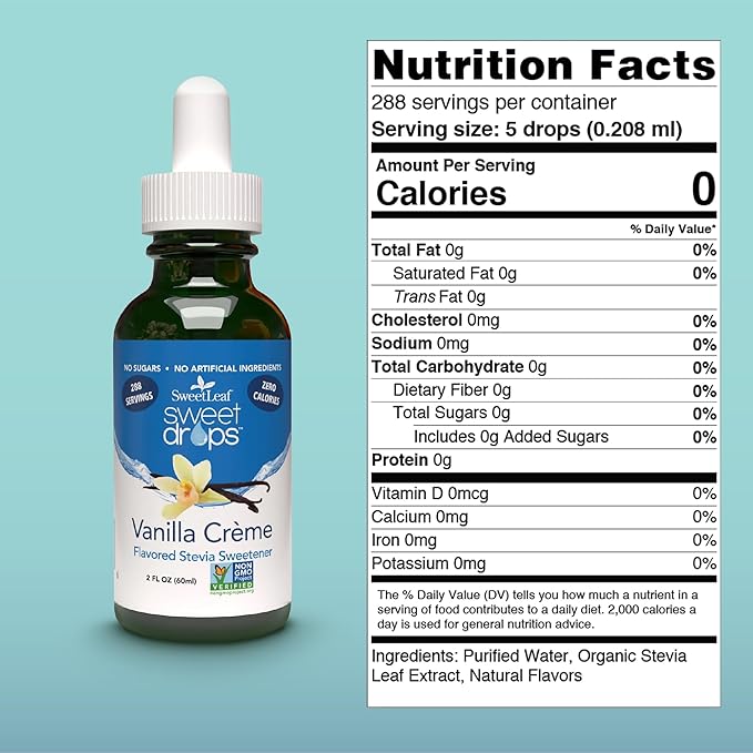 Sweet Leaf Vanilla Stevia Drops 2 oz