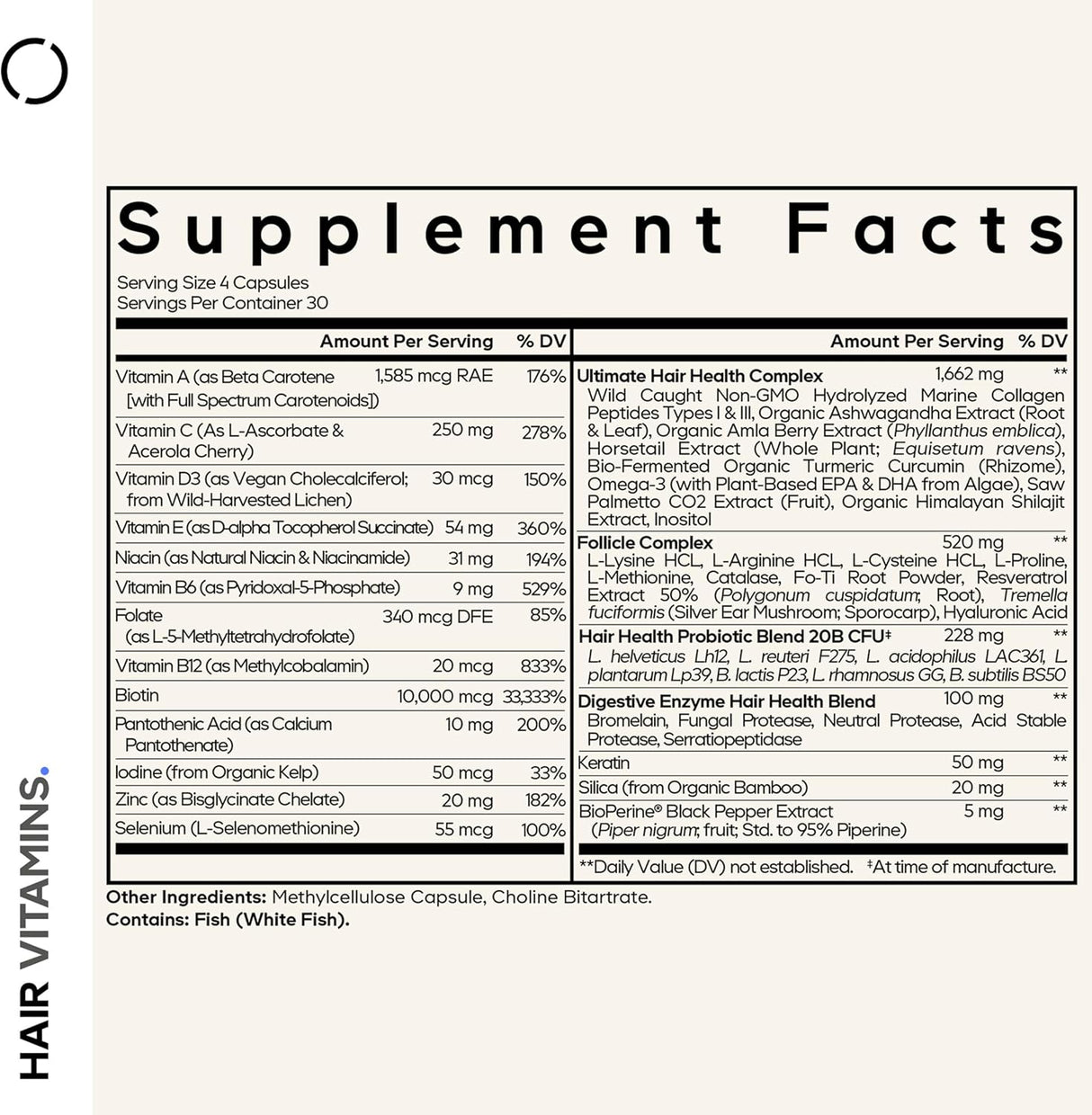 CodCodeage Hair Vitamins 120 Capsules