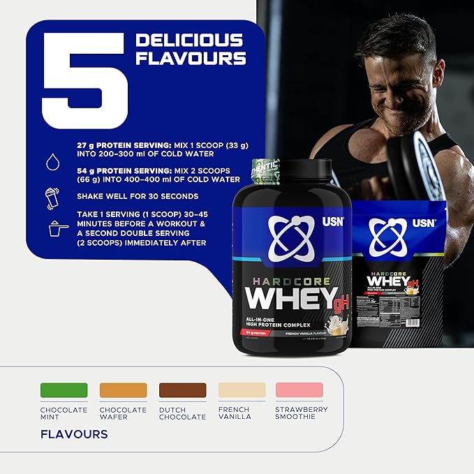 USN Hardcore Whey GH Vanilla 1.8 kg