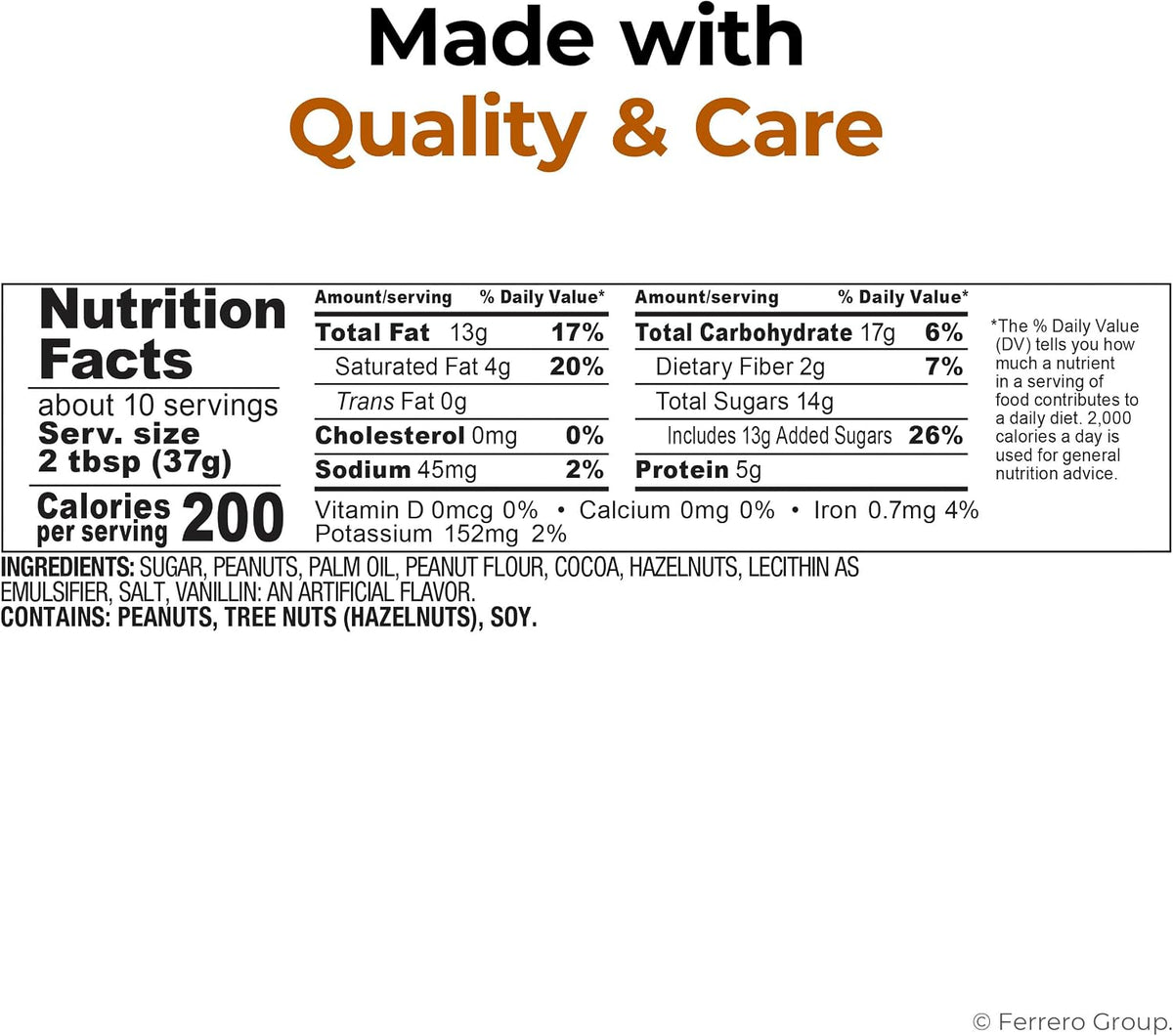 Nutella Peanut Chocolate Hazelnut Spread 371 g