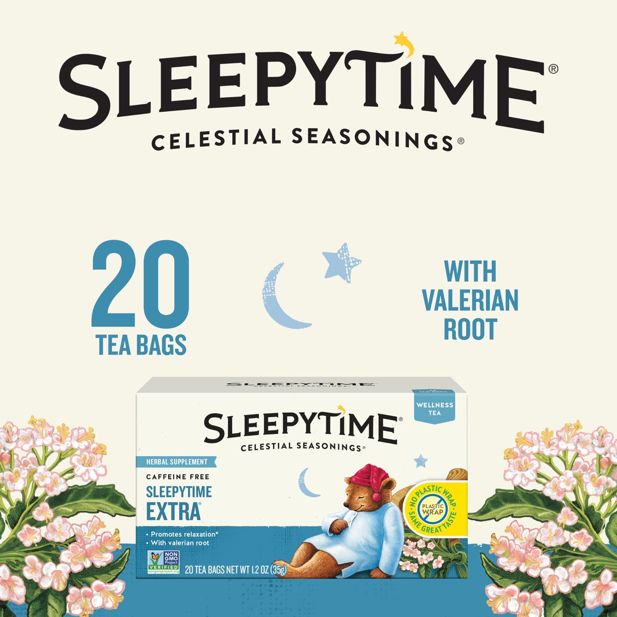 Celestial Seasonings Wellness Tea Sleepytime Extra 20 Tea Bags