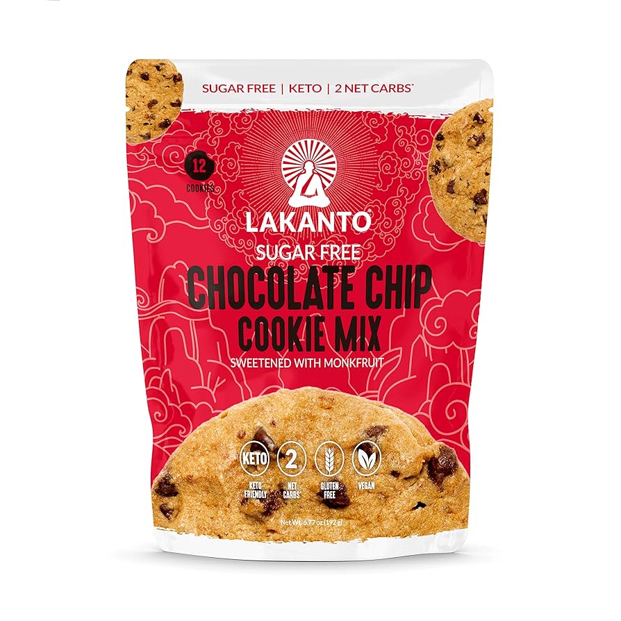 Lakanto Chocolate Chip Cookie Mix Sugar Free Keto Friendly 192g