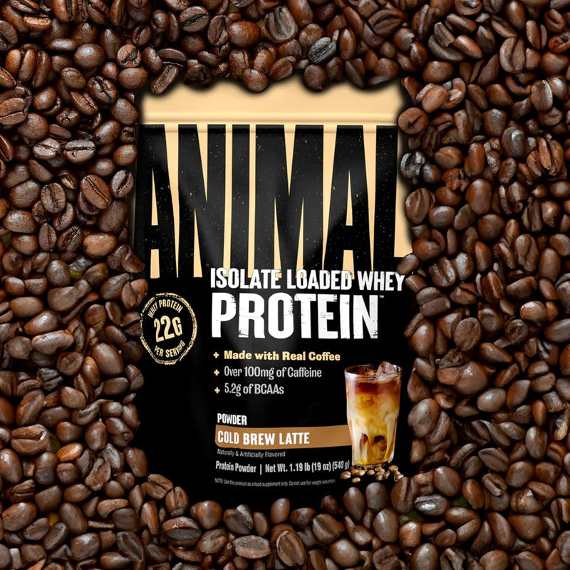 Universal Nutrition Animal Isolate Loaded Whey Cold Brew Latte Protein (540g)
