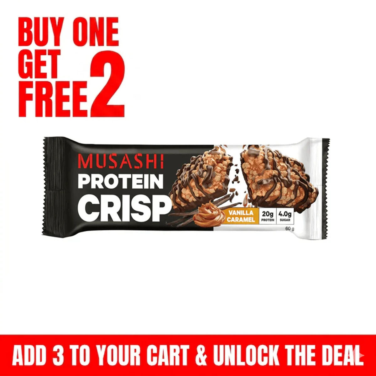 MUSASHI Protein Crisp Bar 60g