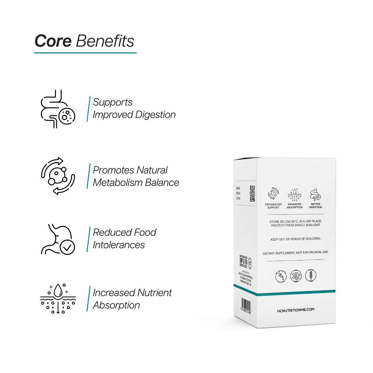 HC Nutrition Digestive Enzyme | 60 Capsules - Klouds