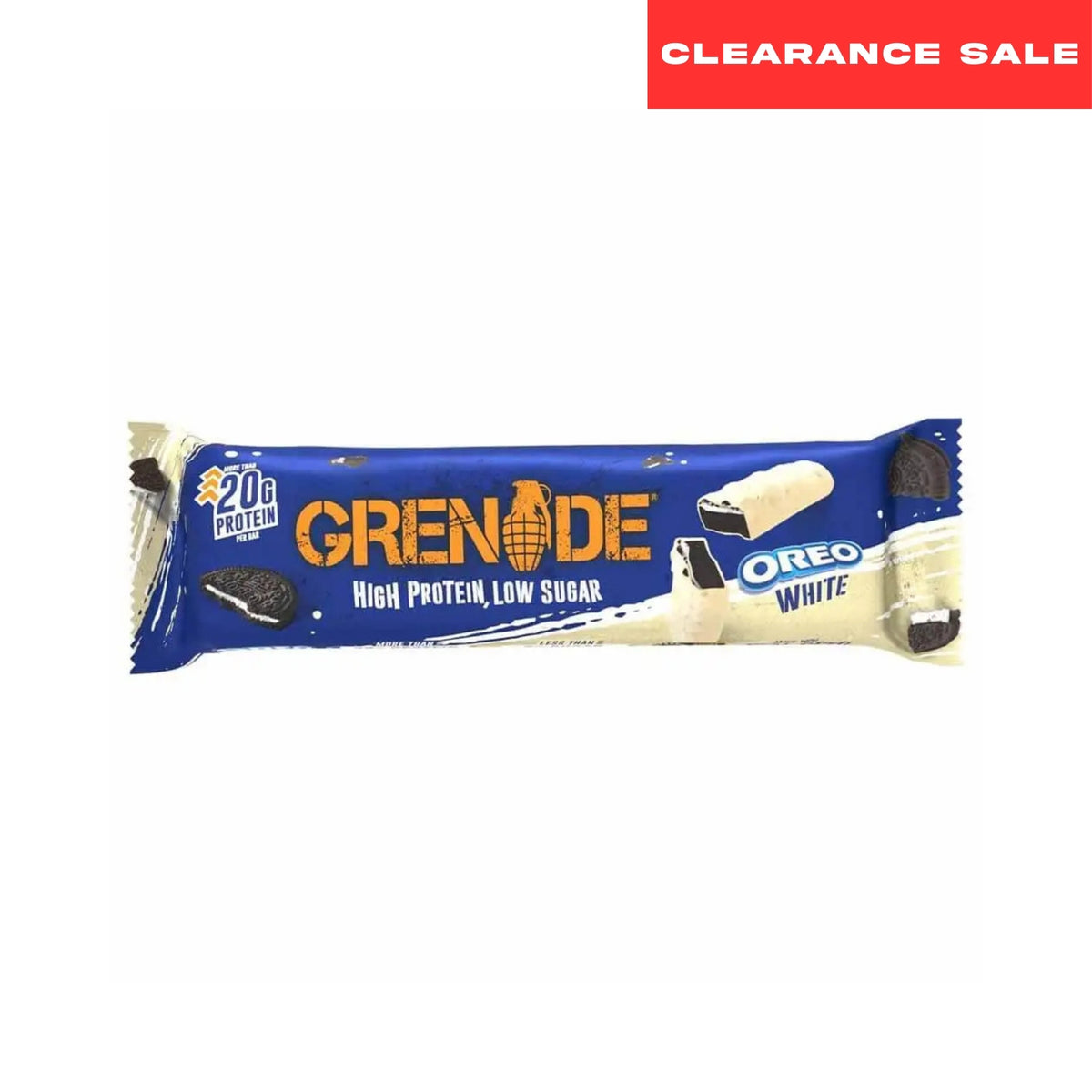 Grenade High Protein Bars Low Sugar Bar Oreo White 60g - Klouds
