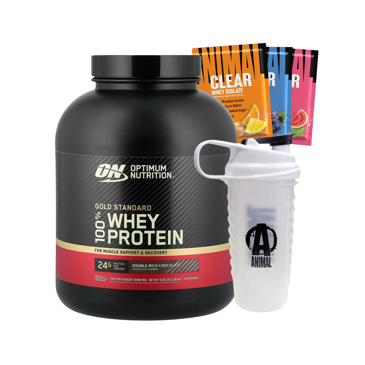 Optimum Nutrition Gold Standard + Shaker + Sample Protein