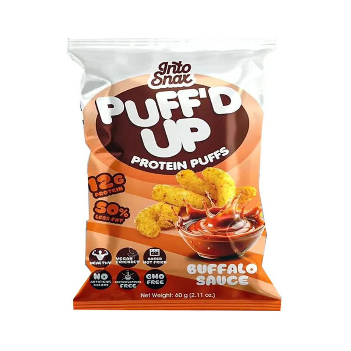 Into Snax Puffed Up Protein Puffs 60g