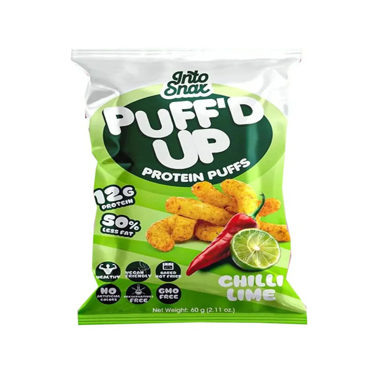 Into Snax Puffed Up Protein Puffs 60g