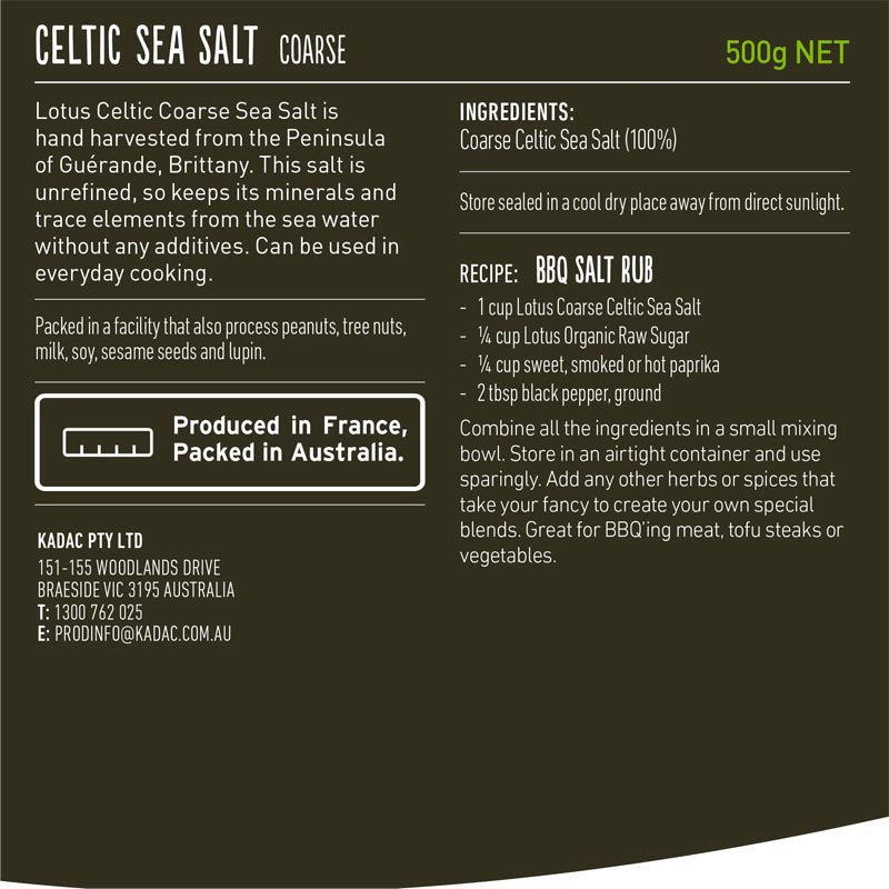 Lotus Celtic Sea Salt Coarse 500g