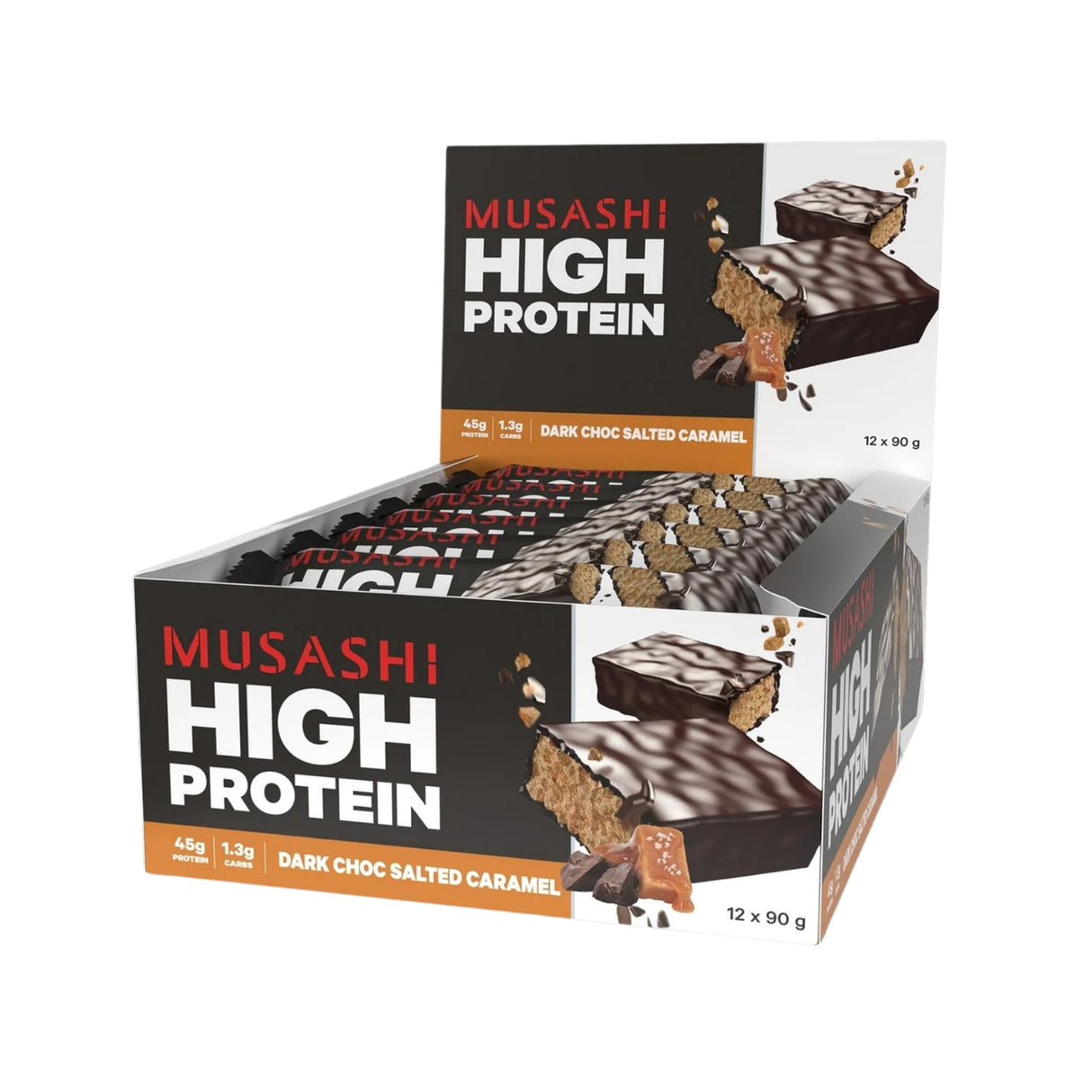 MUSASHI High Protein Bar 90g (Box of 12 Bars)