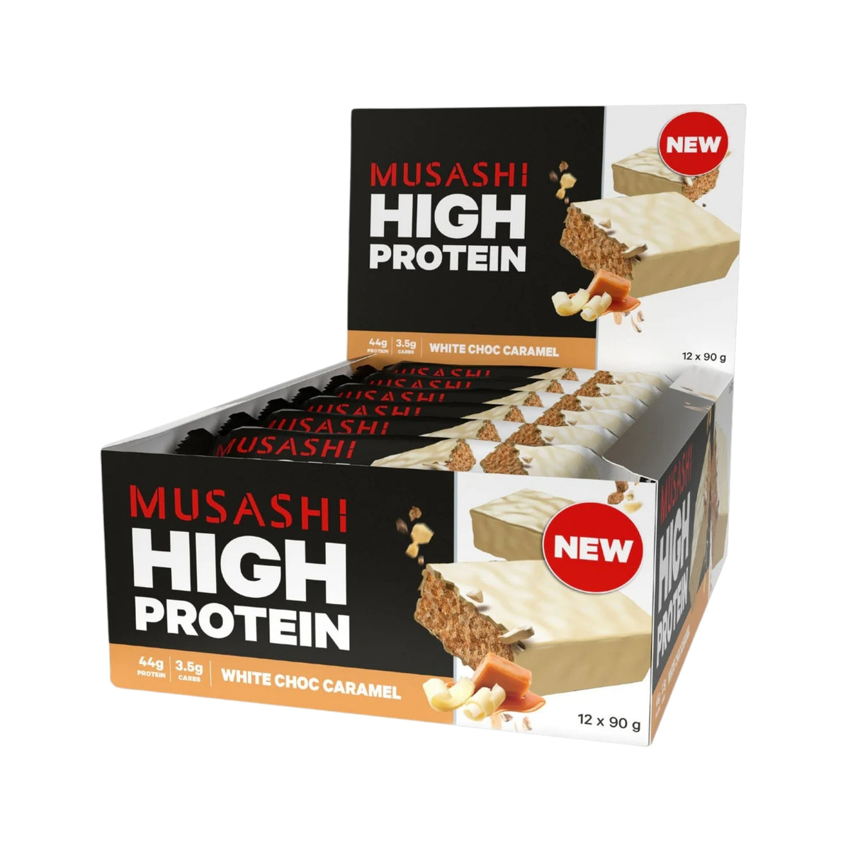 MUSASHI High Protein Bar 90g (Box of 12 Bars)