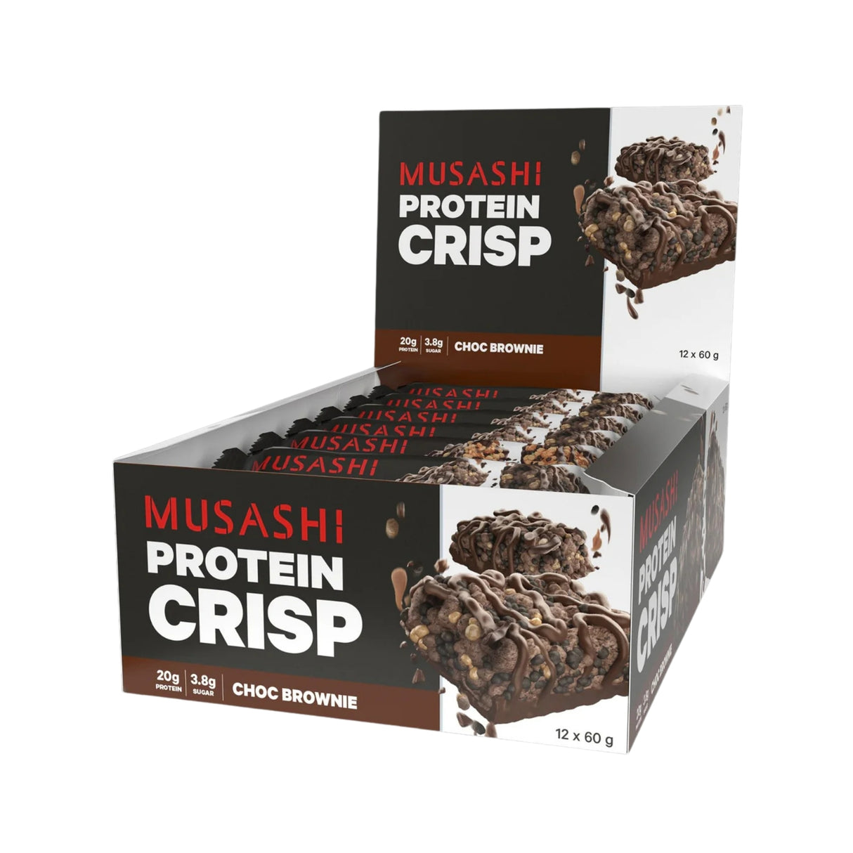 MUSASHI Protein Crisp Bar 60g (Box of 12 Bars)