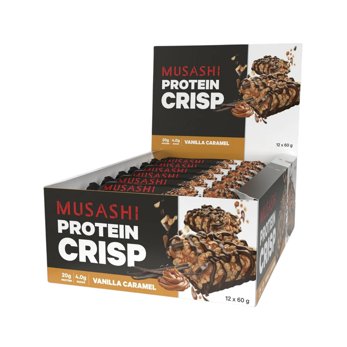 MUSASHI Protein Crisp Bar 60g (Box of 12 Bars)