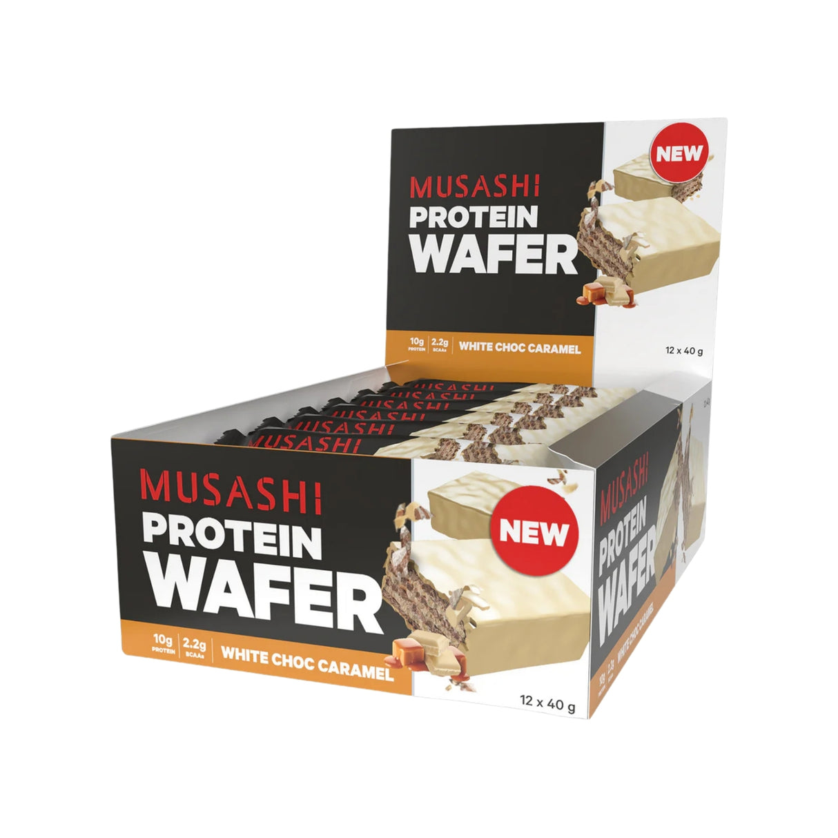 MUSASHI Protein Wafer Bar 40g (Box of 12 Bars)