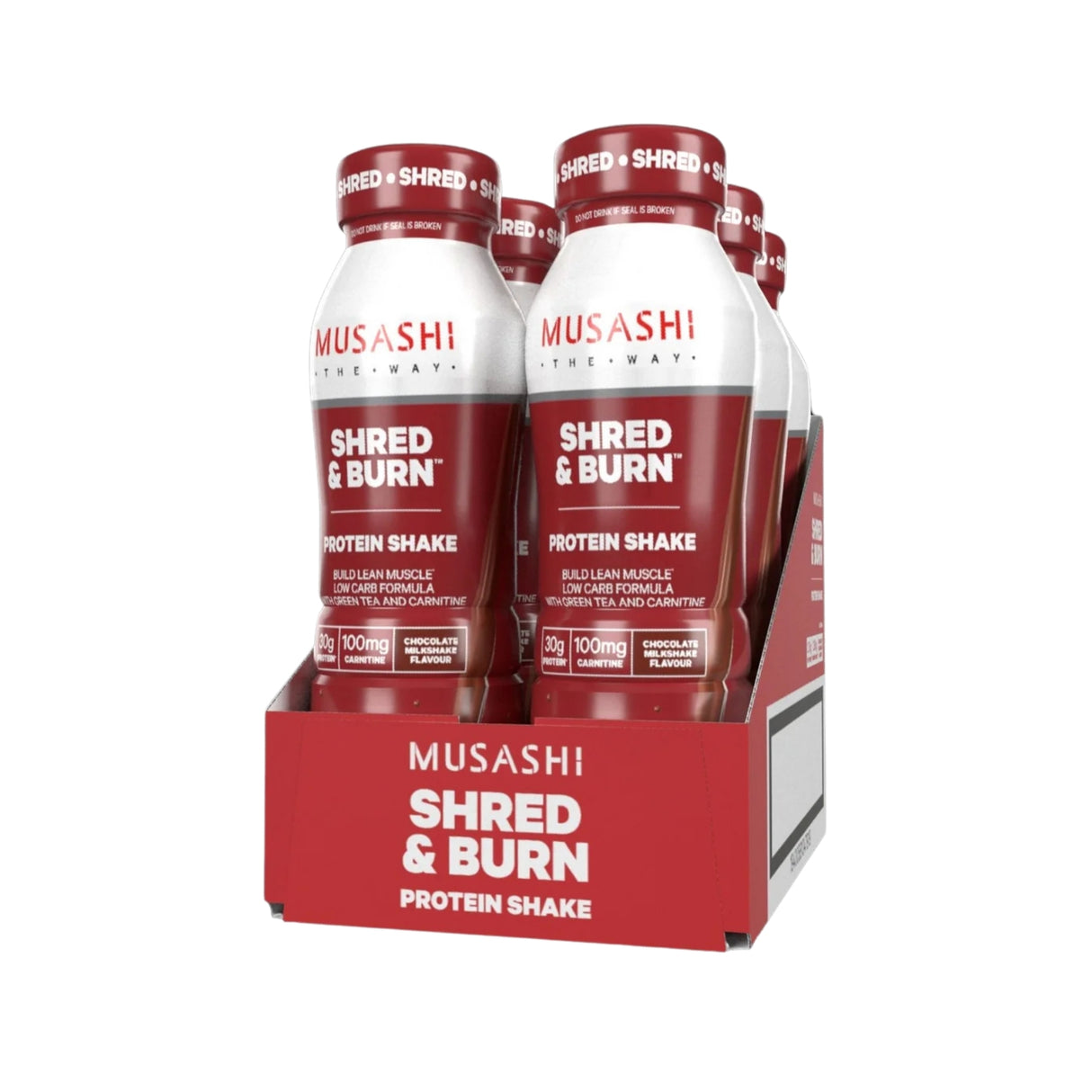 MUSASHI Shred & Burn Shake 375ml (Box of 6 Drinks)