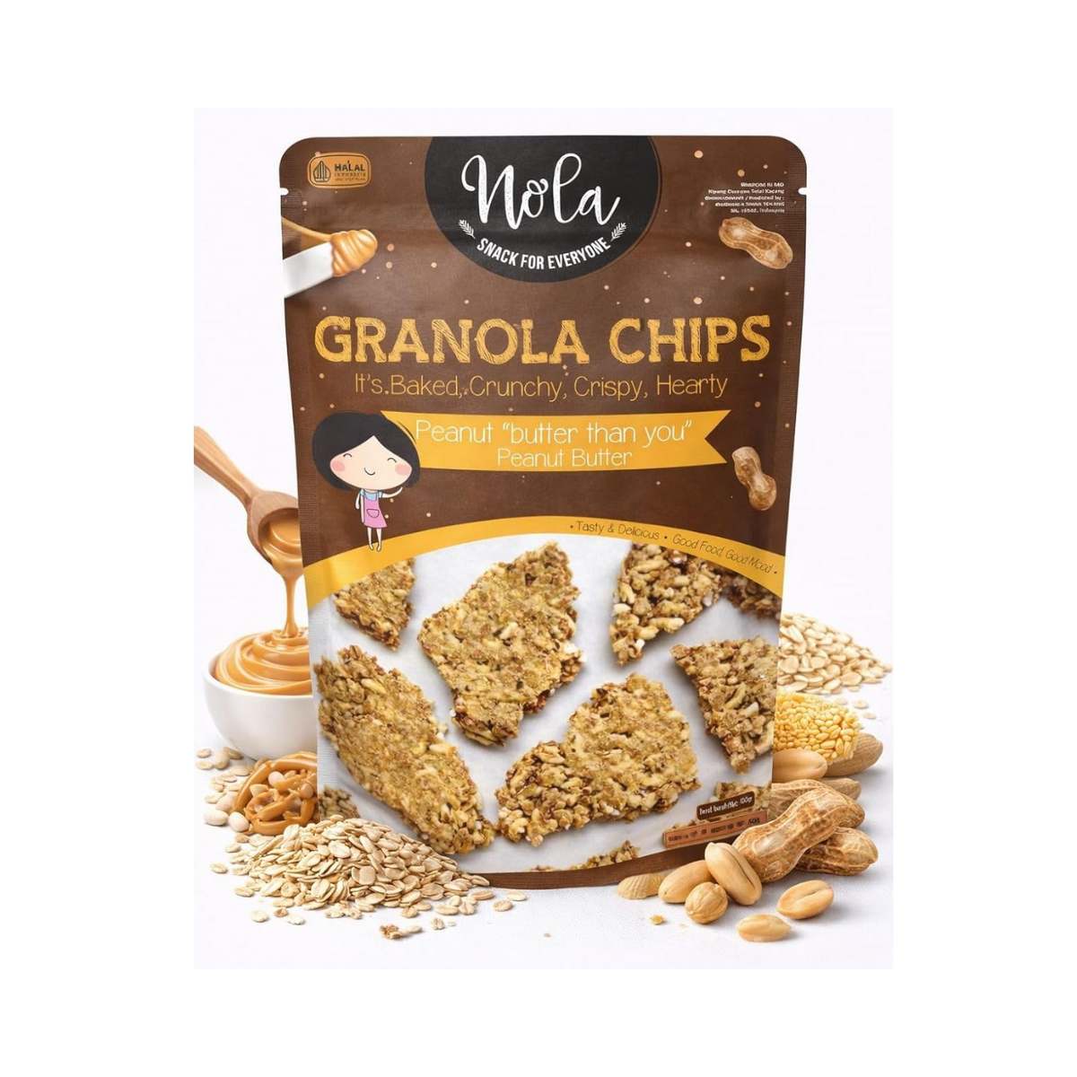 Nola Granola Chips Peanut Butter 100g