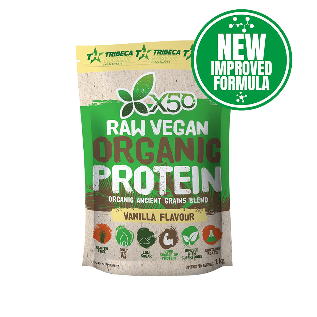 X50 Vegan Organic Protein - Vanilla 1kg
