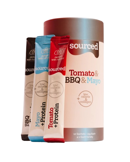 Sourced Mixed Cylinder Protein Sauce Variety Pack (12 Sachets)