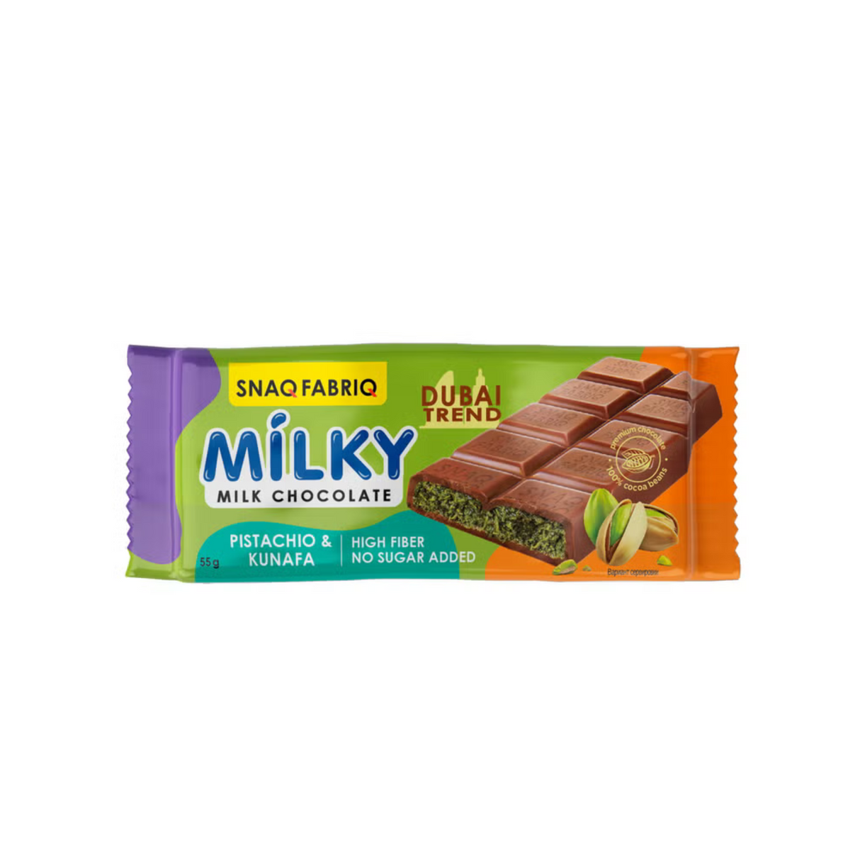 Snaq Fabriq Milky Chocolate Bar 55g