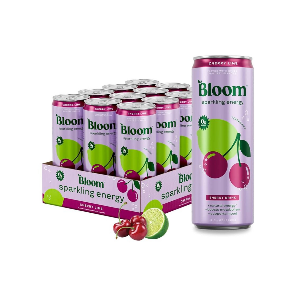 Bloom Nutrition Sparkling Energy Drink 355ml Box of 12