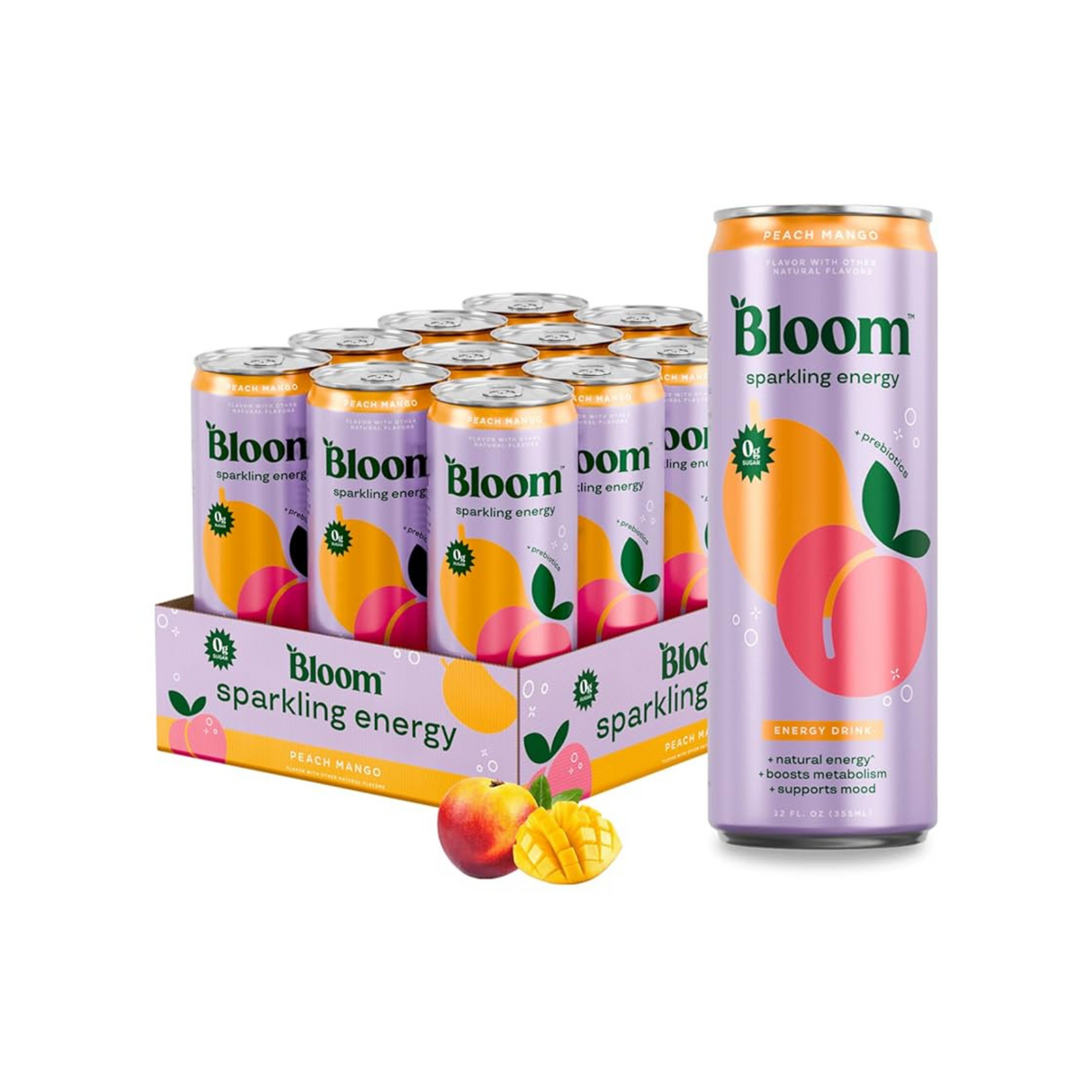 Bloom Nutrition Sparkling Energy Drink 355ml Box of 12