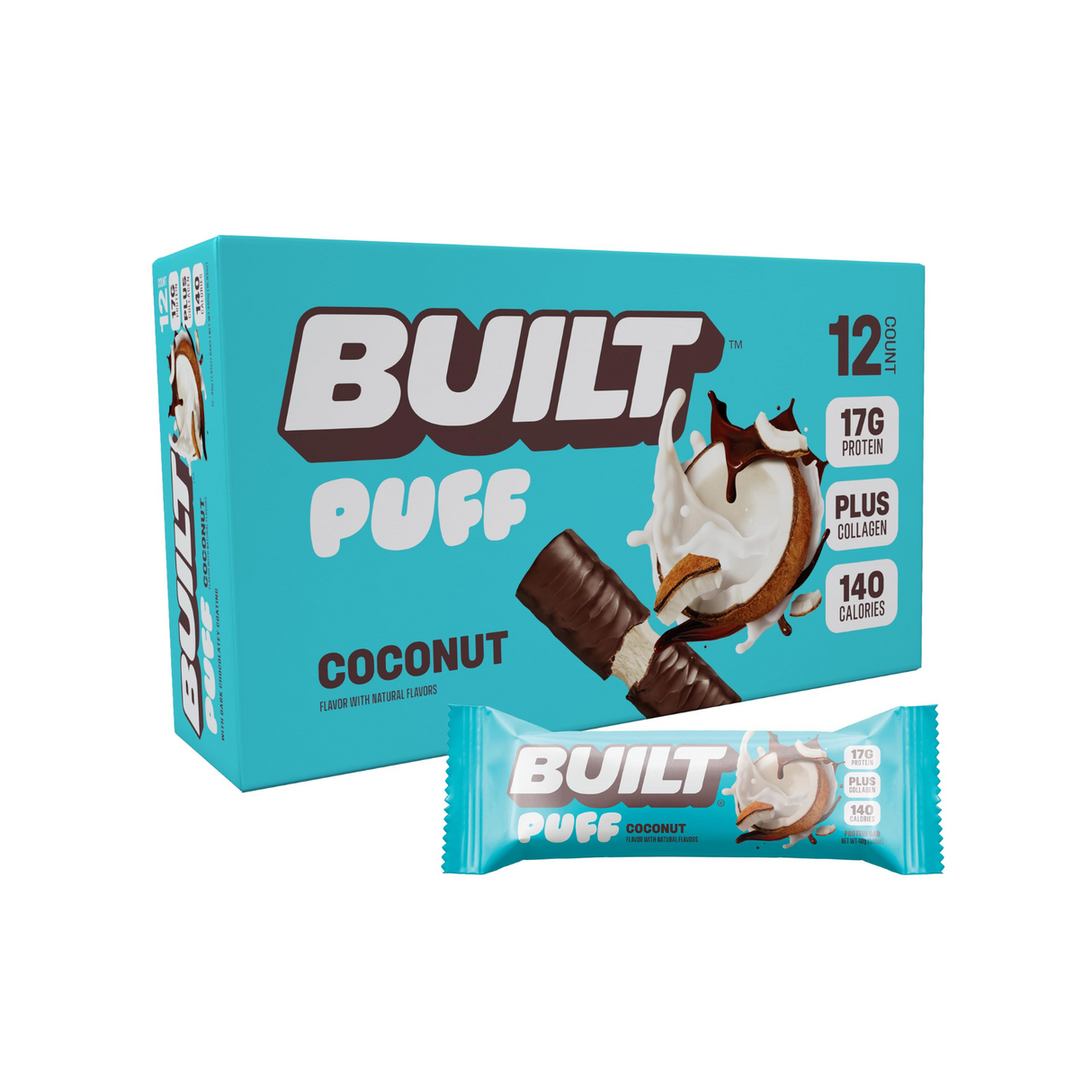 Built Bar Puff Protein Bars 17g Box of 12