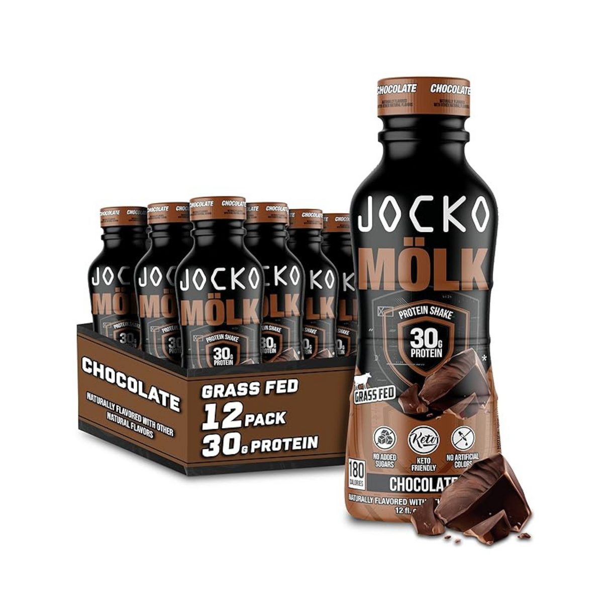 Jocko Molk Grass Fed Protein Shakes Packs of 12 30g