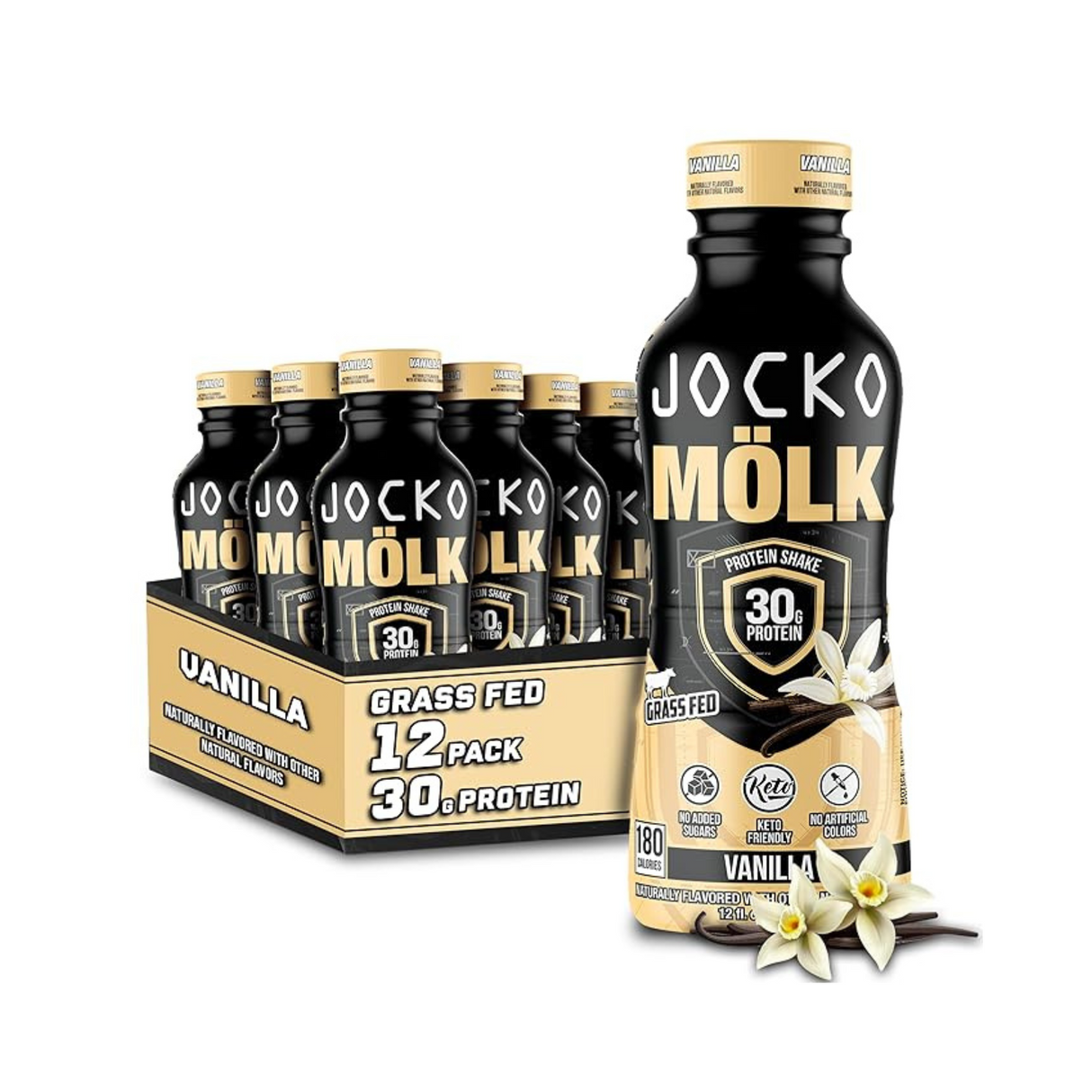 Jocko Molk Grass Fed Protein Shakes Packs of 12 30g