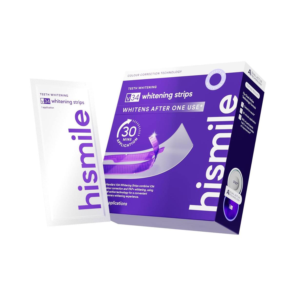 HISMILE V34 Purple Teeth Whitening Strips (14 Strips)