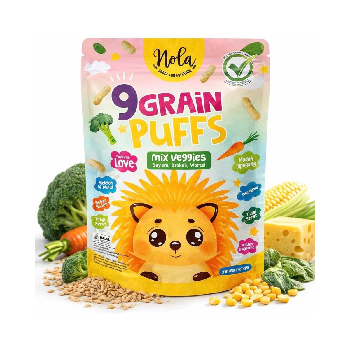 Nola Snack For Everyone 9 Grain Puffs 25G