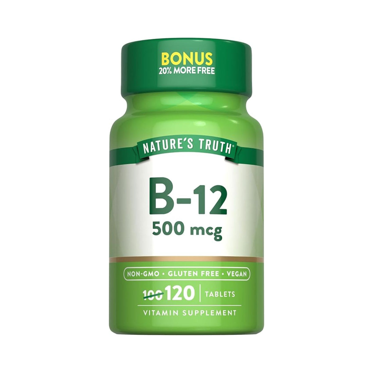 Nature’s Truth Vitamin B-12 500 mcg – 120 Tablets