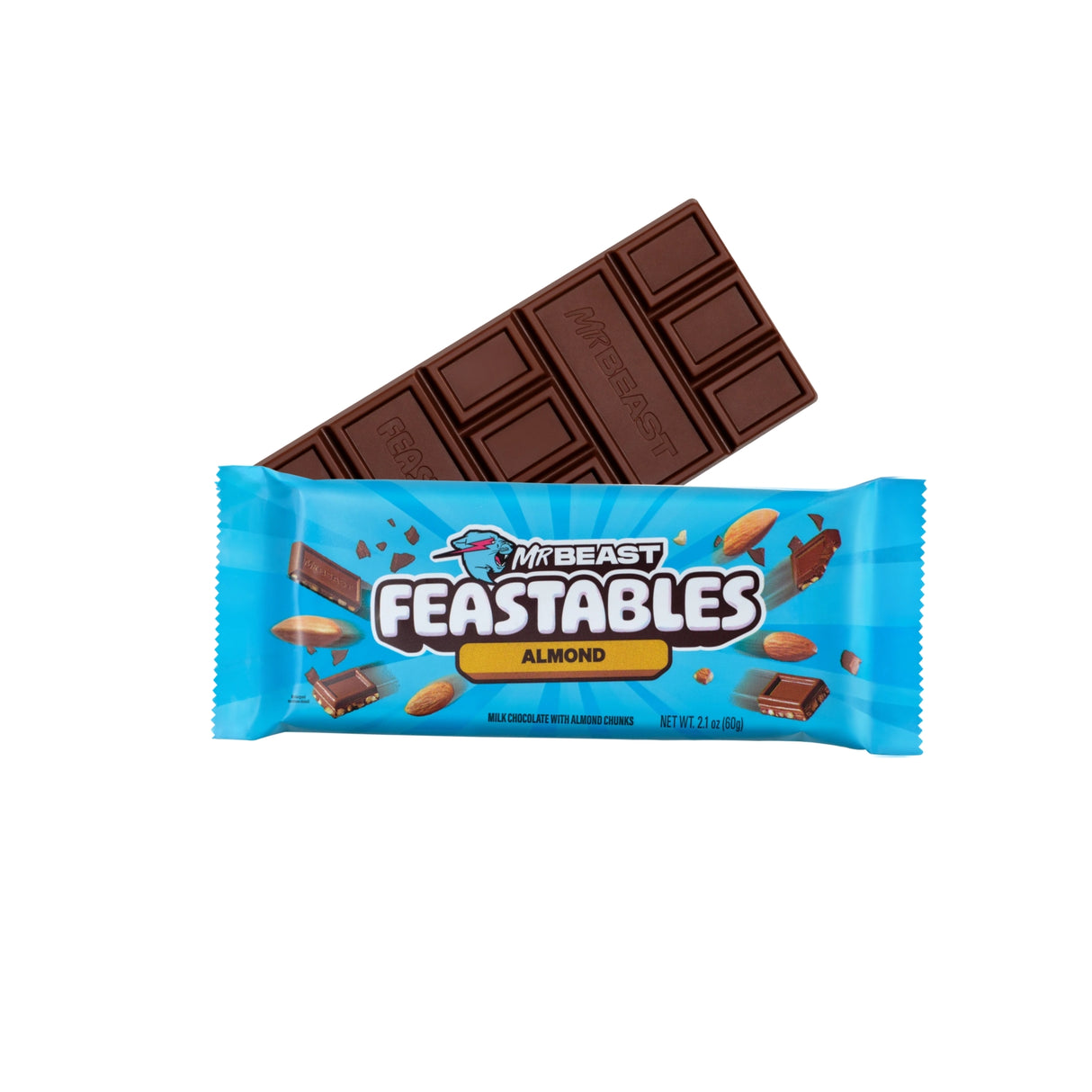 Feastables MrBeast Chocolate Bars Almond (60g)
