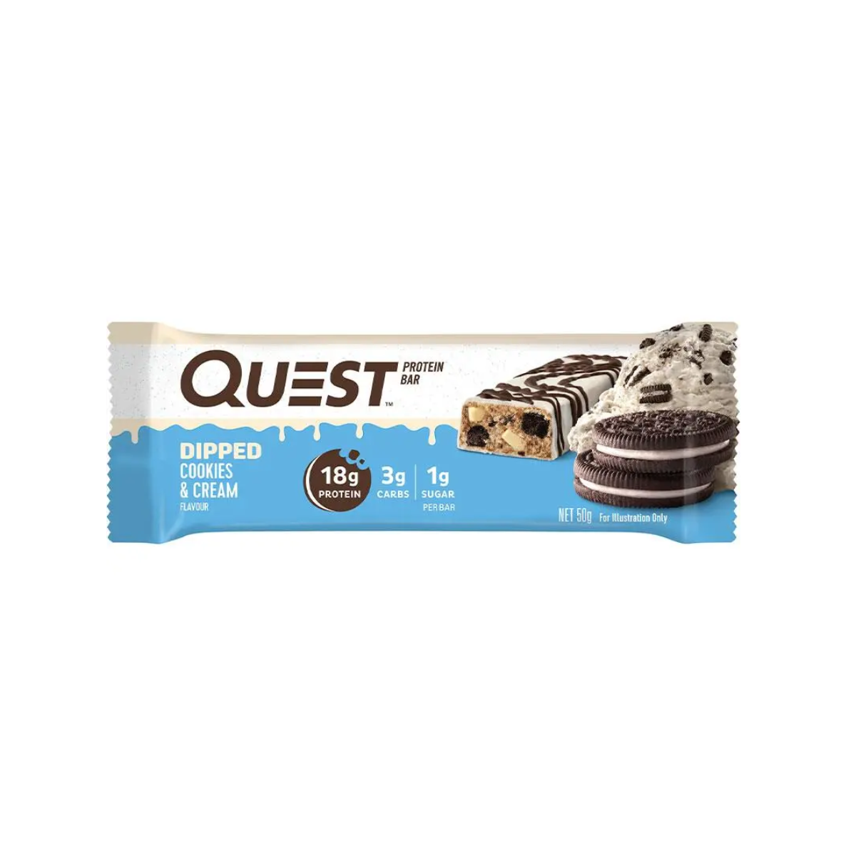Quest Protein Bar Dipped Cookies & Cream 60g